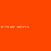 Enormes Beton-Portemonnaie