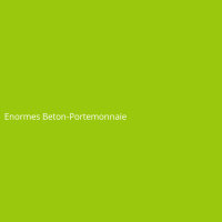 Enormes Beton-Portemonnaie
