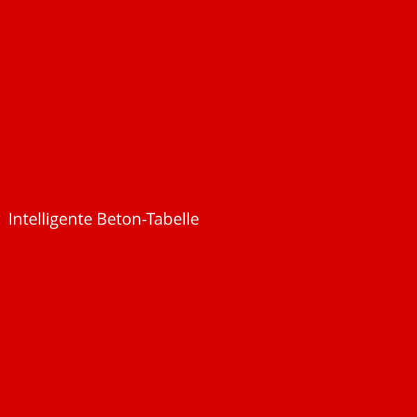 Intelligente Beton-Tabelle