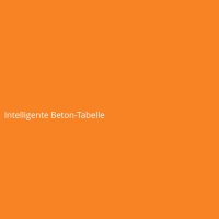 Intelligente Beton-Tabelle